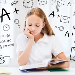 girl reading book