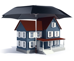 umbrella over house