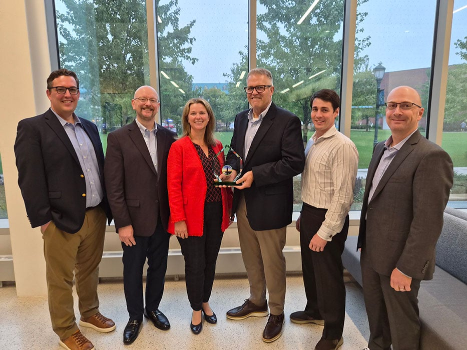 West Bend Insurance Company leaders with Deloitte Wisconsin 75 Distinguished Performer Award for Community