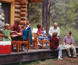 family-at-log-cabin