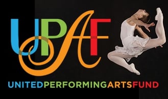 United Performing Arts Fund (UPAF) logo with dancer
