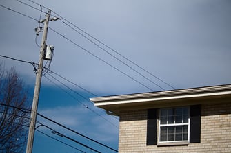 overhead power lines close to house