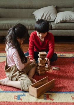 kids playing alone