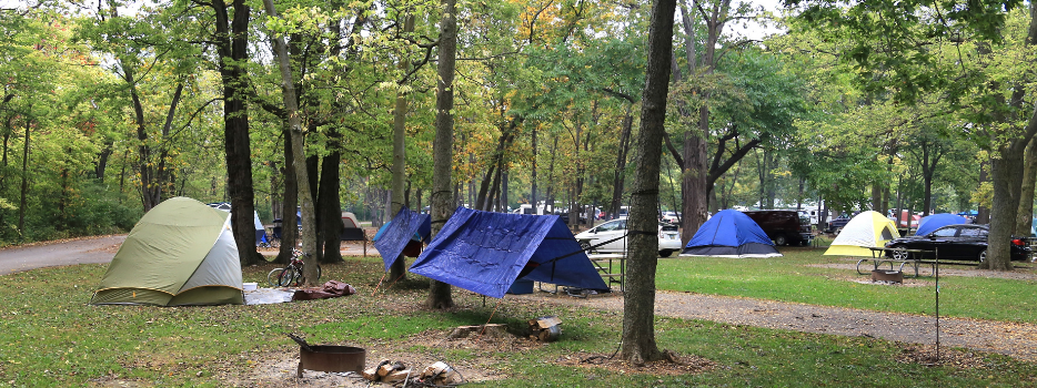 Tents at a campground