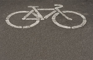 bike-symbol-on-pavement